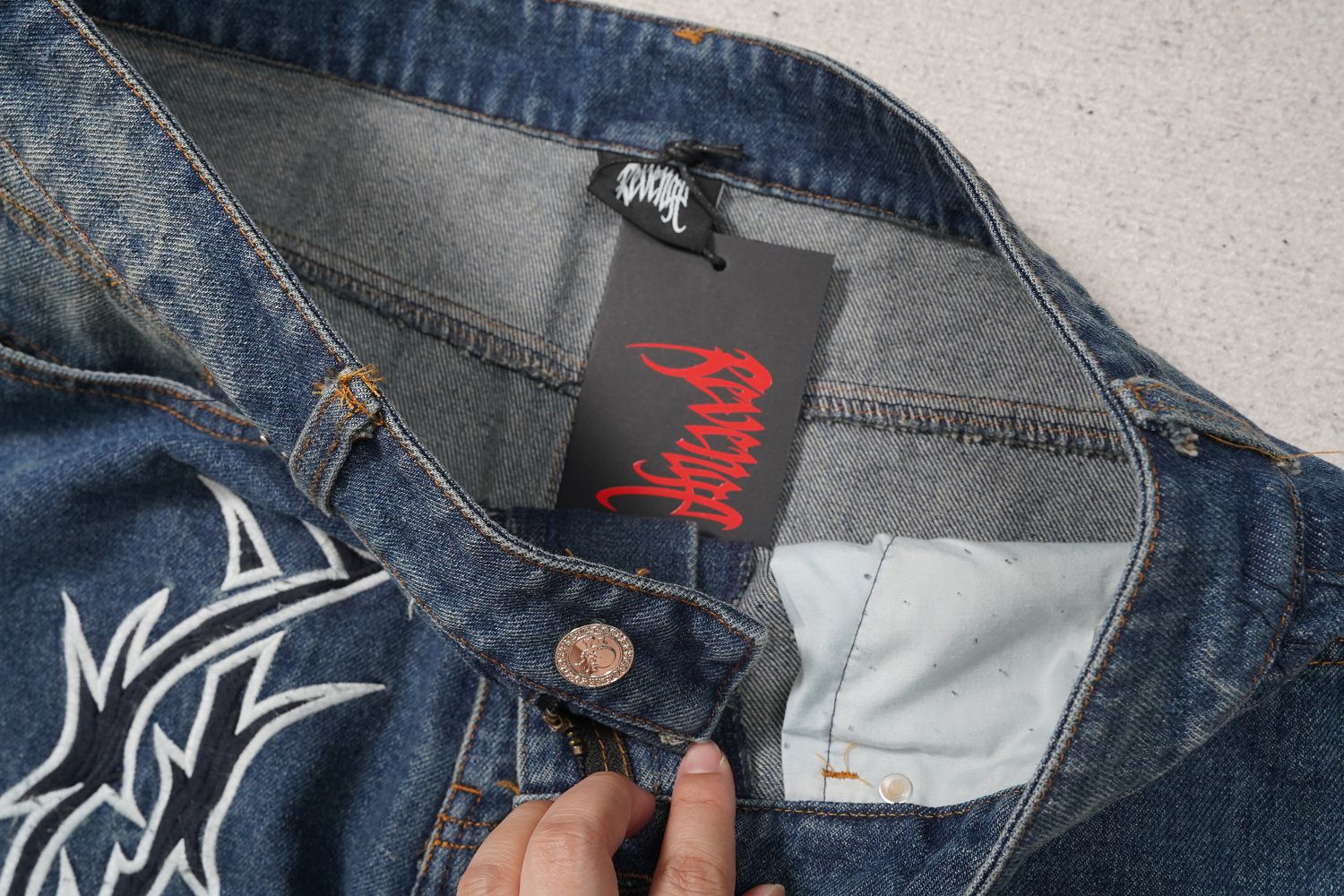 Revenge Thorn Denim Pants - Image 9